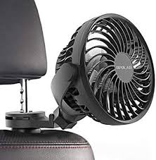 Opolar Car Fan With Strong Clamp Car Rear Seat Passenger Baby Pet Driver Usb Electric Fans Rotatable Car Seat Headrest Car Seat Headrest Rear Seat Car Seats