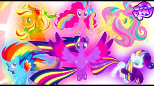 My little pony coloring pages. My Little Pony Mane 6 Coloring Book Rainbow Power Transformation Mlp Coloring Videos For Kids Youtube