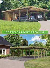 Karibu Doppelcarport Premium 3 Pvc Dach Carport Doppelcarport Im Freien
