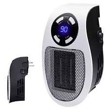 Brightown Handy Wall Outlet Space Heater Plug In Ceramic Mini Heater Portable With Timer And Led Display Uses Onl Space Heater Bathroom Heater Wall Outlets