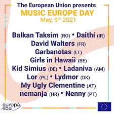 The following is a list of music albums, eps, and mixtapes released or scheduled for release in 2021. Music Europe Day 2021 Dedicated To The Music Of Europe Europavox