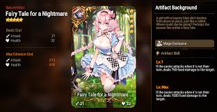 Artifacts can be very useful. 12 24 New Side Story Fairytale Tenebria And New Ee Epic Seven Wiki For Beginners