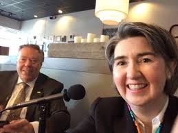 Here's a behind the scenes look today at the taping of Michael Libbie's  “Out to Lunch” radio show where I was the guest. We were filming at Table  128 in Clive, Iowa