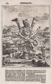 1672 Amsterdam publication of Lord Narasingha and Prahalad painting