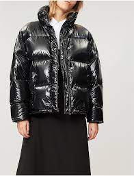 Prada Shiny Shell Down Puffer Jacket Selfridges Com Jackets Puffer Shiny Jacket