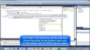 Get Pixel Color Under Mouse Position In Visual Basic 2010