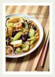 清炒鱿鱼芹菜stir fried celery with squid food blog recipes food