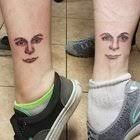 My family and I have an obsession with Michael Cera. Done at Point of Entry  Tattoo by Jesse Reddington in Derry, NH. This is me and my aunt. Mine is