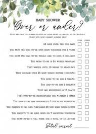 Baby Diy Greenery Over Shower Game Funny Succulent Garden Sprinkle Leaves Mommy Guess Fun Quiz Under Who Daddy Mom Dad Activities Template Designer Online Wayak