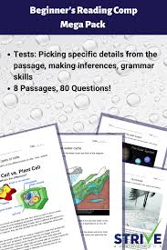 Beginner S Reading Comp Mega Pack In 2020 Reading For Beginners Reading Comprehension Skills Grammar Skills