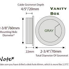 Accommodates plugs up to 1/2 and fits into 3/4 hole. Computer Desk Table Grommets Cable Wire Hole Plastic Cover Size 70mm 60mm 35mm Shopee Philippines