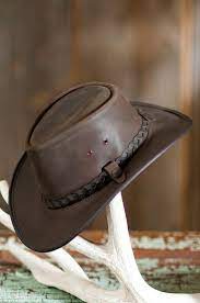 You Ll Get Noticed In This Hat That Features The Distinctive Simplicity Of Crushable Leather With A Braided Leather Hatband Leather Hats Hats For Men Leather