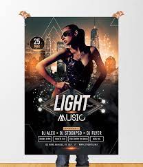 This travel flyer template offers space to insert a custom photo but the rest of the design is dotted with interesting elements like polkadots, iconic quotation marks, and stylistic font choices. Light Music Free Psd Flyer Template Stockpsd Premium Wordpress Themes Wp Elegant Wordpress Hotel Theme