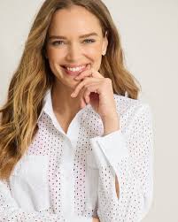Eyelet Cove Boyfriend Beach Shirt