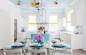 9an older dining room set was given new life when painted white and upholstered in blue and white are you inspired to do a blue dining room in your home? Blue Dining Room Designs