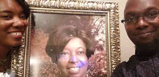 Mom holding Kenneth, Dad holding me, Claudina in front. October 1948. At  the funeral of Susan Mae "Sudie" (Fowler) Phillips, my paternal grandmother.