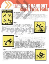 Slip Trip Fall Handout Handouts Trip Safety Pictures