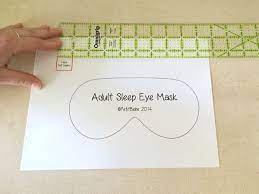 Start by downloading the free pdf pattern template here: How To Make A Sleep Mask