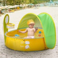 Amazon's choicefor small swimming pool. Portable Baby Swimming Pool Foldable Ball Pool Tent Sunshelter Dry Wet Dual Use Children Small House Toy Play Water Outdoor Bath Buy At The Price Of 34 33 In Aliexpress Com Imall Com