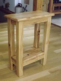 Reclaimed Wood Small Side Table Rustic Solid Hickory Wood Nightstand Rustic Side Table Wood Nightstand Hickory Furniture