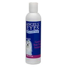 Dip a cotton ball in white vinegar and clean the stained area around your pet's eyes. Angels Eyes Tear Stain Solution Angels Eyes