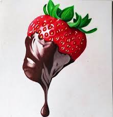 Chocolate Covered Strawberry Drawing Full Video Tutorial Given In The Description Of This Strawberry Dra Fruit Art Drawings Prismacolor Art Realistic Drawings