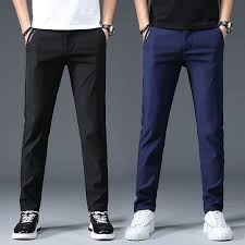 Men S Casual Pant Smart Dress Pant Suit Pants Blazer Royal Blue Black Khaki Breathable Shopee Philippines