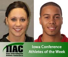Simpson's Schutjer and Central's Turner Named IIAC Athletes of the Week