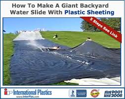 More images for how to make a homemade water slide » Pin By International Plastics On How To Water Slides Backyard Water Slide Homemade Water Slide
