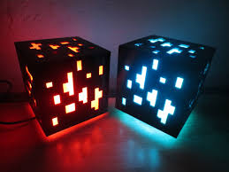 Large Minecraft Inspired Nightlight Lamparas Con Botellas Botellas Lampara