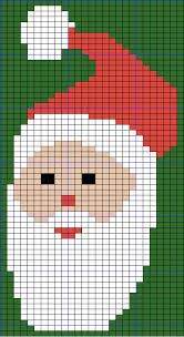 knitting motif for small santa head