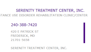 1992027726 Npi Number Serenity Treatment Center Inc Frederick Md Npi Registry Medical Coding Library Www Hipaaspace Com C 2021