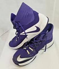 Black And Purple Nike Basketball Shoes Nike Zoom Purple Hi High Top Size 15 Soft Ankle Support Inside W Stiff Mesh Outs Nike Basketballshoes Black Casual Shoes Nike Nike Zoom