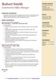414 construction office manager jobs available on indeed.com. Construction Office Manager Resume Samples Qwikresume