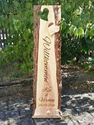 Holz Aufsteller Willkommen Schild Holzbalken Familienschild Wunschbeschriftung Turschild Holz Hochzeitsgeschenke Holz Willkommensschild