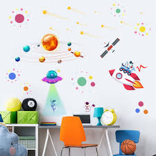 Check spelling or type a new query. 2019 Cartoon Solar System Astronaut Wall Sticker Kindergarten Decorative Wall Stickers Kids Nursery Room Decor Wall Art Poster Buy At The Price Of 1 37 In Aliexpress Com Imall Com