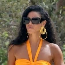 Vick Hope and fiancé Calvin Harris make rare appearance during stroll in  Ibiza