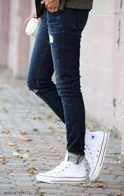 63 Ideas How To Wear Converse High Tops Winter White Chucks How To Wear White Converse Outfits With Converse White High Top Converse