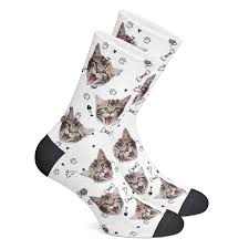 We allow up to 3 faces on a single pair of socks. Custom Cat Socks Personalized Pet Socks Cat Face With Pattern Bff Wear