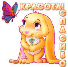 Открытка анимация спасибо благодарность бабочка зайка красота.html  благодарность Открытки