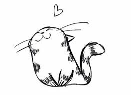 Black And White Cat Drawing Simple Pin Van Michaella O Op Art Katten Tekening Tatoeage Kat Kleine Kat Tatoeages