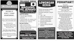 Lowongan kerja ini untuk ditempatkan di mojokerto, tangerang, semarang dan kudus. Lowongan Kerja Kompas Hari Sabtu Kemarin