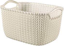With victor, curver offers a complete and affordable line of laundry products. Curver Knit Medium Rectangular Plastic Storage Basket Oasis White 8 Litre Amazon Co Uk Home Kitchen