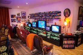 45 Video Game Room Ideas To Maximize Your Gaming Experience Retro Games Room Video Game Rooms Retro Game Room