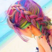 13 Rainbow Braids That Are To Dye For Haar Styling Coole Haarfarben Stilvolle Frisuren