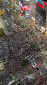 Shibuya Crossing from above.