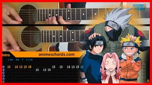 Naruto Ed Wind Acoustic Guitar Lesson Tutorial Tab Chords Youtube