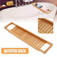 Simple wooden bath caddy, bathtub tray, bathroom accessories, shelves, christmas gift for bath lovers. Bathroom Bamboo Bath Shelf Bath Tray Bathtub Holder Bridge Tub Caddy Tray Rack Book Wine Holder Bathtub Rack Support Bathroom Shelves Aliexpress