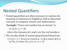 Look at these example sentences: Ppt Nested Quantifiers Powerpoint Presentation Free Download Id 6307609