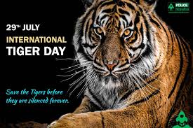 9 international tiger day poster. International Tiger Day 2021 Quotes Slogans Messages Status Quiz Poster In Hindi English